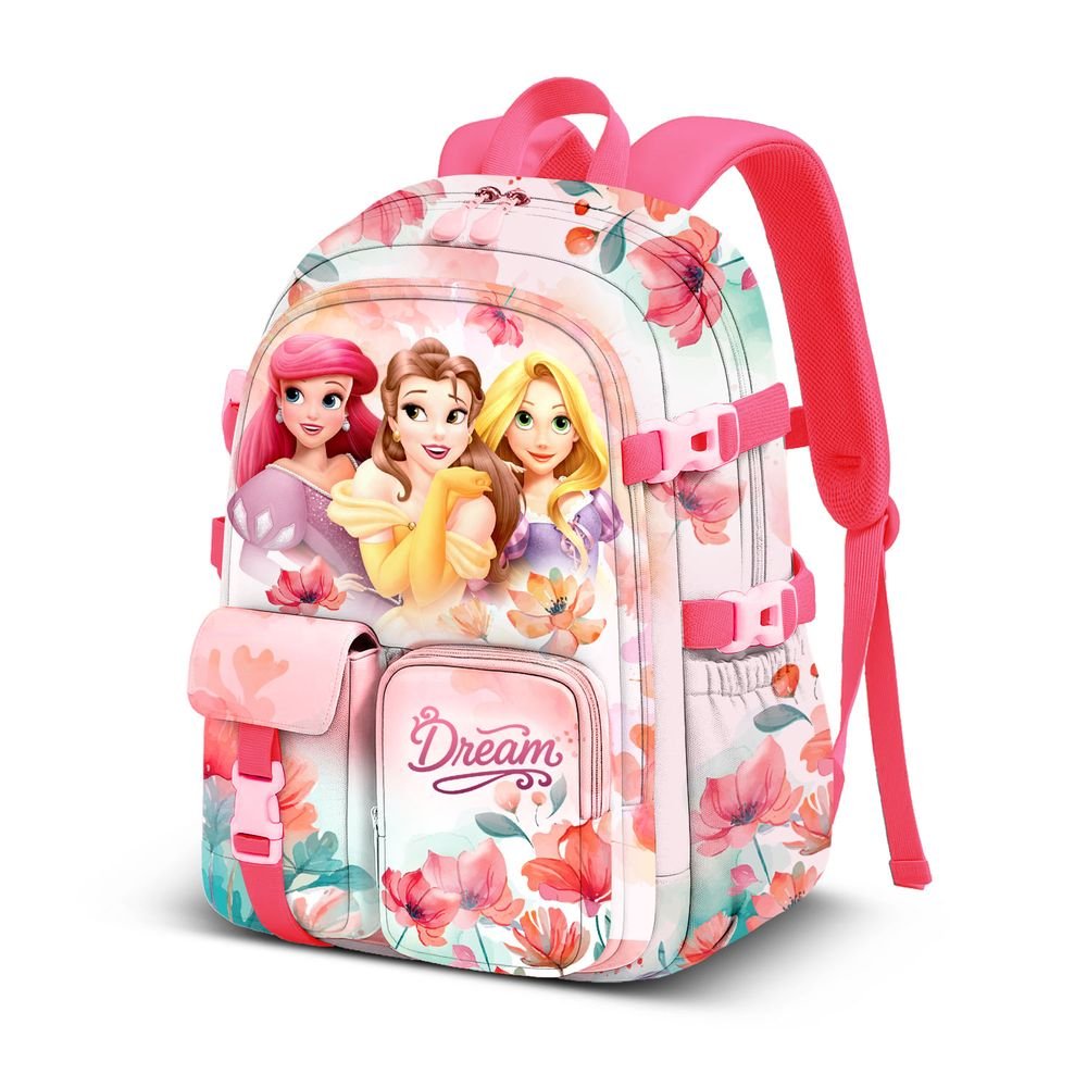 Mochila escolar con dos bolsillos princesas Disney Dream Karactermania