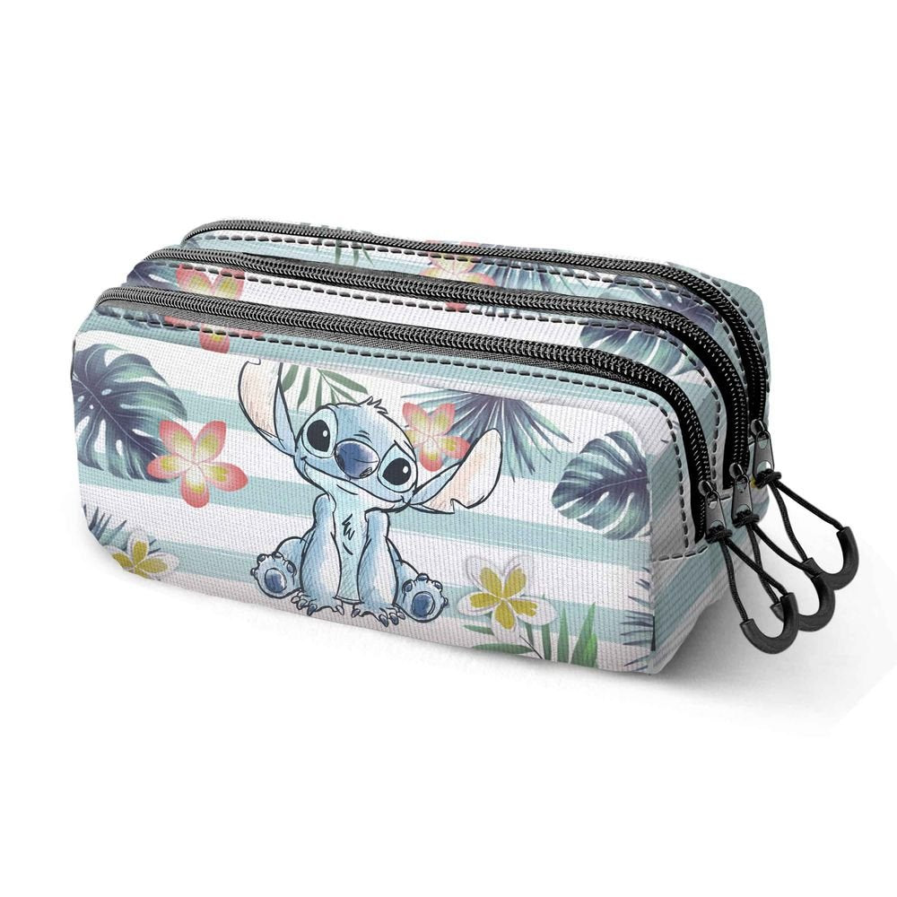 Estuche portatodo rectangular Triple Lilo y Stitch Ocean Karactermania