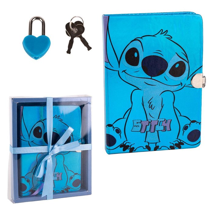 Diario Stitch con Candado Corazón y Caja Regalo Cerda Regalo Imagen principal del producto