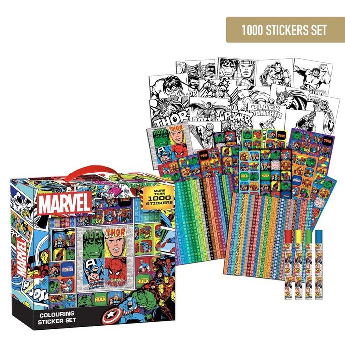 PACK PEGATINAS 1000 PIEZAS MARVEL | CERDA REGALO | 1 UNIDAD | 8445484304015 Imagen principal del producto