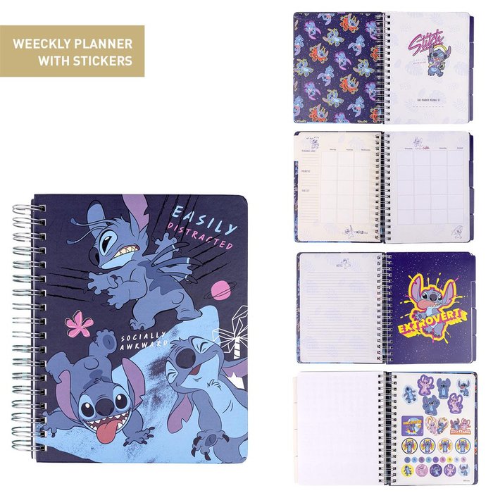 Cuaderno Espiral Planificador Semanal Perpetuo Stitch Cerda Regalo Imagen principal del producto