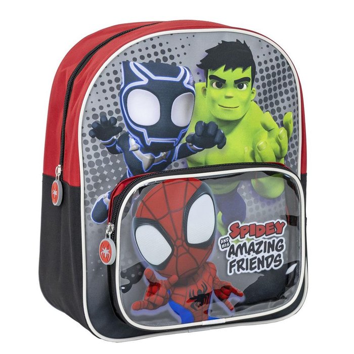 MOCHILA INFANTIL SPIDEY BOLSILLO TRANSPARENTE | CERDA DISEÑO Imagen principal del producto