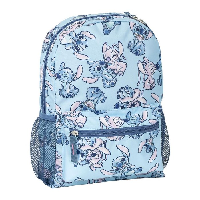 MOCHILA INFANTIL 33X23CM CON REJILLAS ESTAMPADO STITCH | CERDA DISEÑO Imagen principal del producto