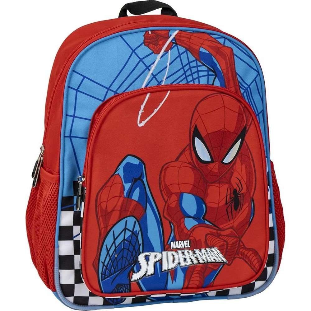 MOCHILA INFANTIL 38X34 CON BOLSILLO Y REJILLAS SPIDERMAN | CERDA DISEÑO