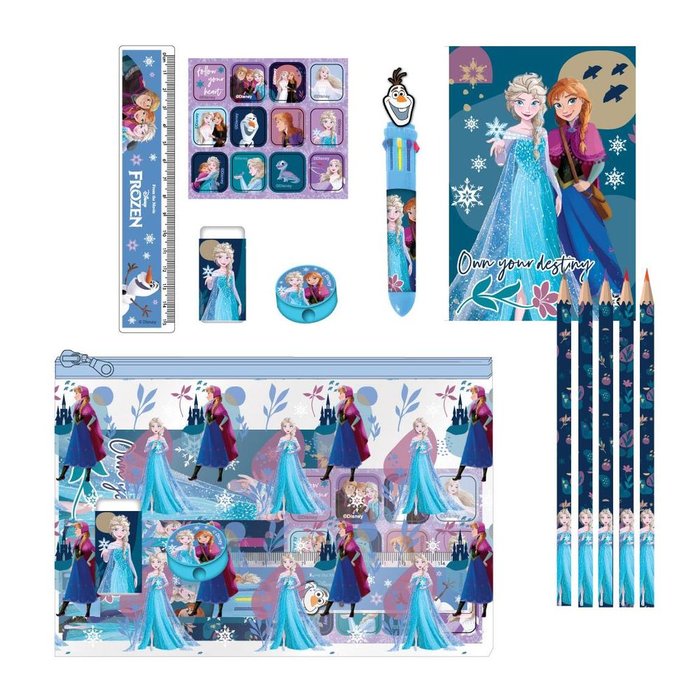 Set Papelería Escolar Estuche Transparente Frozen CERDA Regalo
