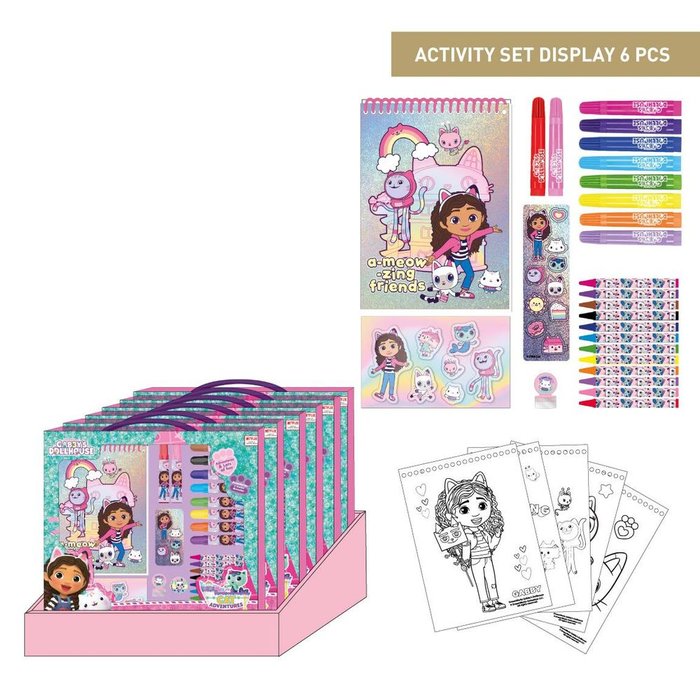 Set de Papeleria Coloreable Gabbys Dollhouse 30x30x2.5cm