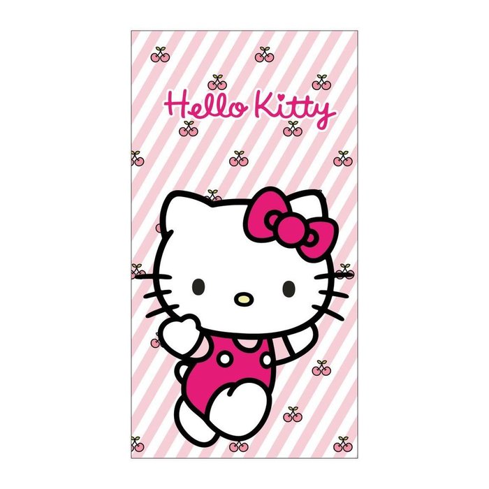 TOALLA MICROFIBRA HELLO KITTY RAYITAS 140X70 | CERDA REGALO | 1 UNIDAD | 8445484459692 Imagen principal del producto
