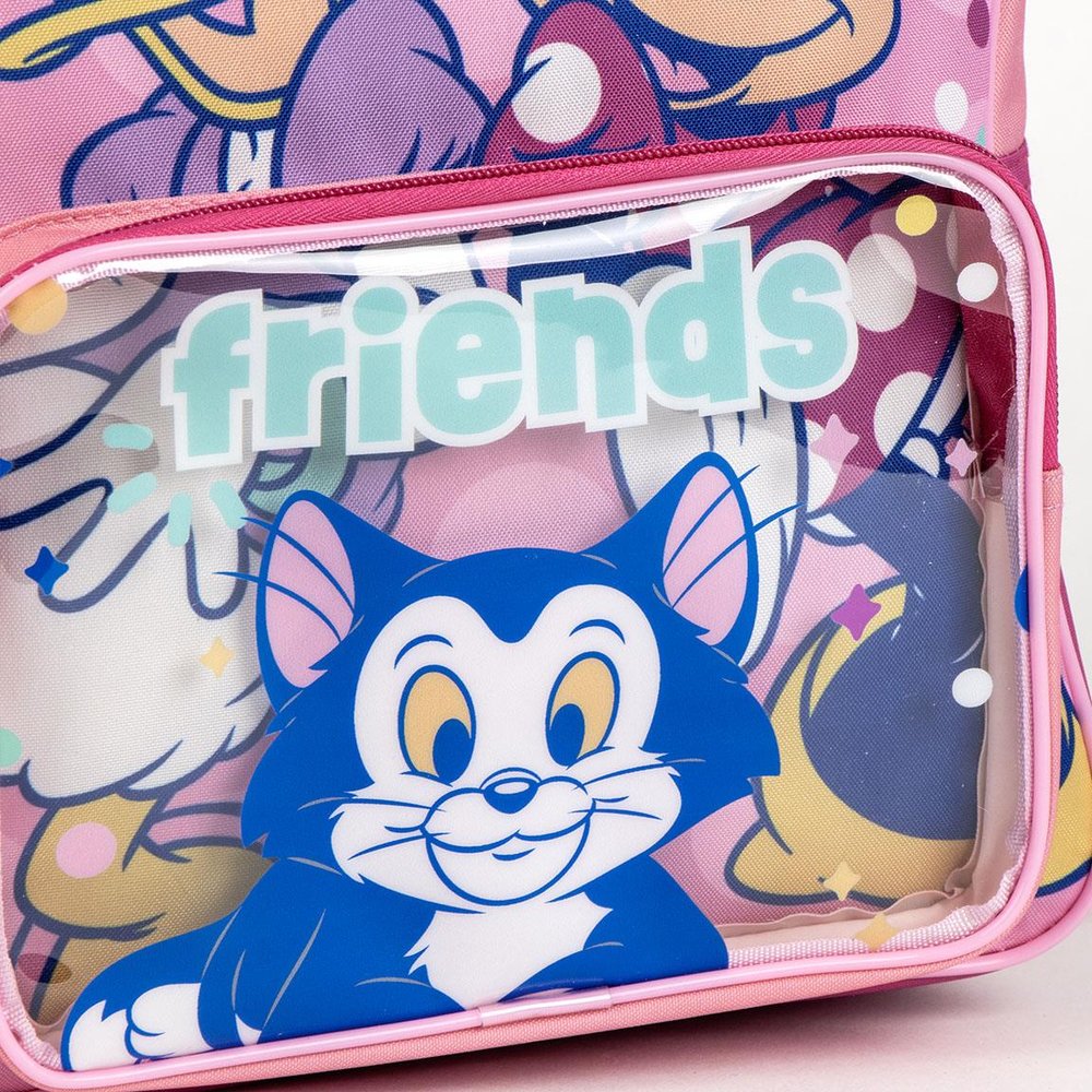 Mochila infantil Minnie con bolsillo transparente