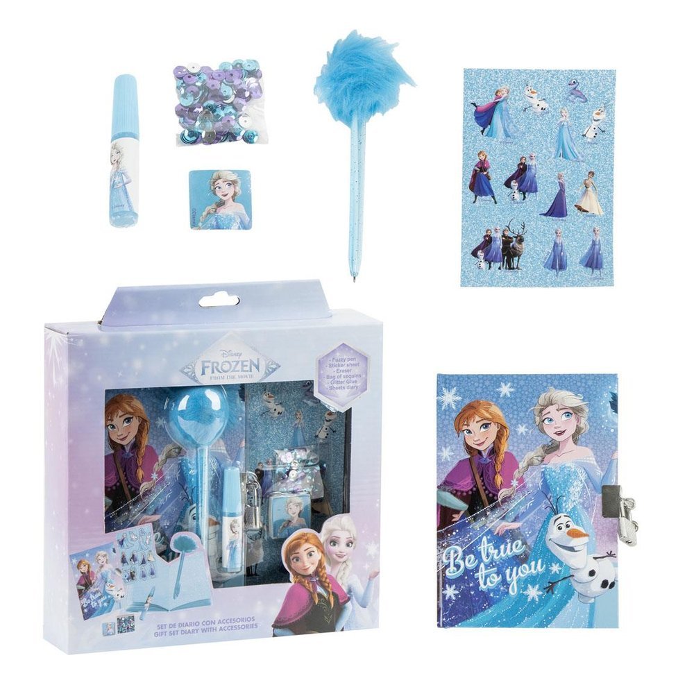 SET REGALO DIARIO + BOLIGRAFO + ACCESORIOS FROZEN | 1 UNIDADES | (CERDA REGALO)