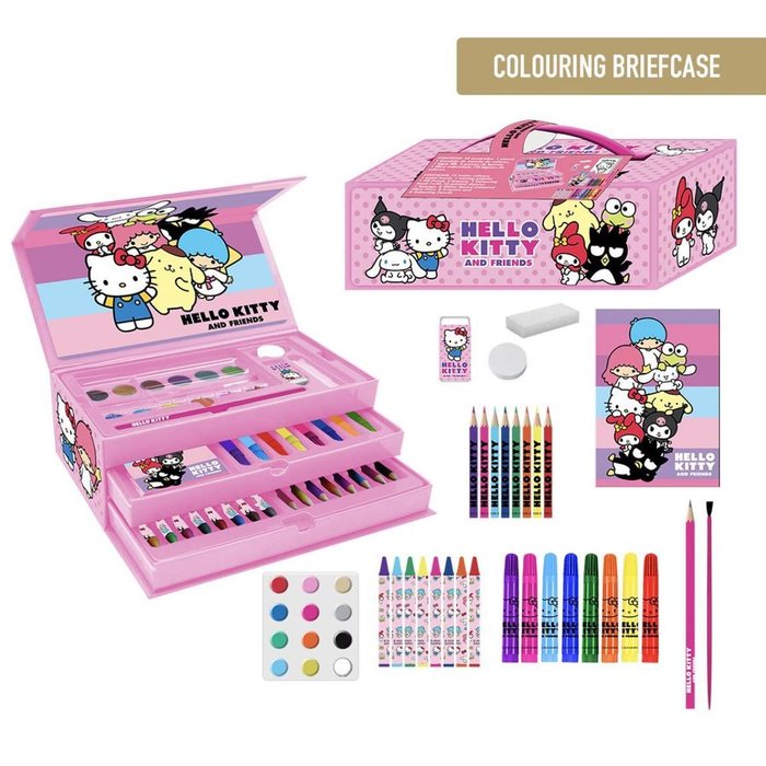 SET PAPELERIA MALETIN CON CAJONES HELLO KITTY | CERDA REGALO | 1 UNIDAD | 8445484512687 Imagen principal del producto
