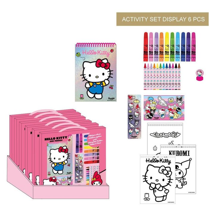 SET PAPELERIA COLOREABLE MALETIN HELLO KITTY | CERDA REGALO | 1 UNIDAD | 8445484513189 Imagen principal del producto