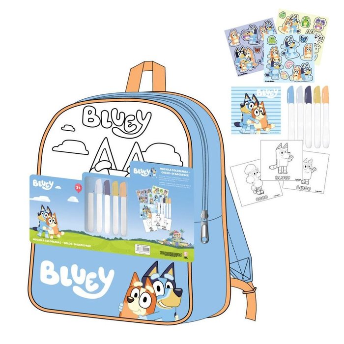 Mochila de actividades y pegatinas Bluey | Cerda Regalo