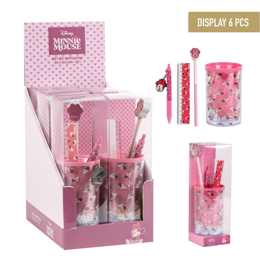 Expositor 6 Set de Papelería Portalápices Minnie Cerda Regalo