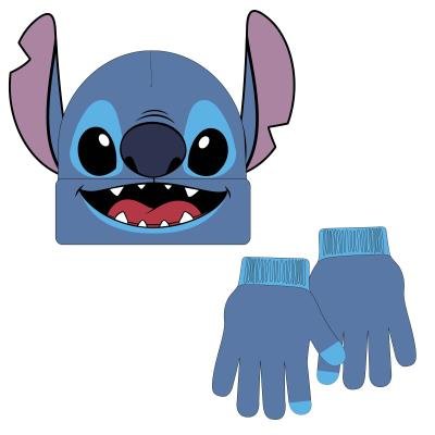 CONJUNTO 2 PIEZAS GORRO Y GUANTES STITCH | CERDA TEXTIL | 1 UNIDAD | 8445484529517 Imagen principal del producto