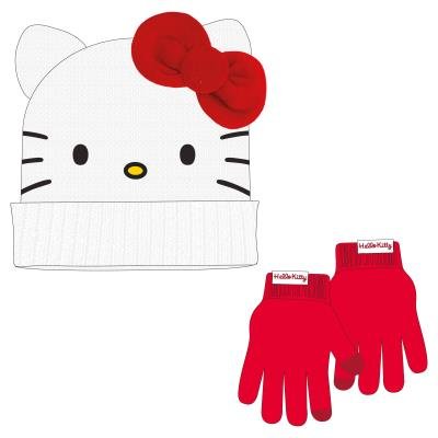 CONJUNTO 2 PIEZAS GORRO Y GUANTES HELLO KITTY | CERDA TEXTIL | 1 UNIDAD | 8445484529555 Imagen principal del producto