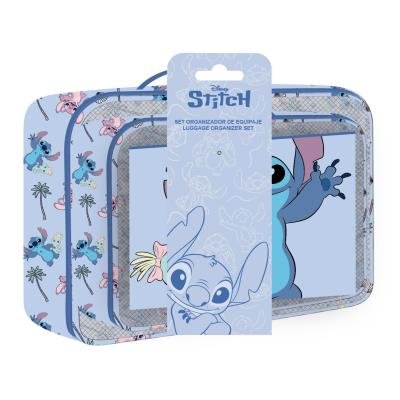 SET ORGANIZADOR VIAJE NECESER + GUARDARROPA STITCH | CERDA DISEÑO