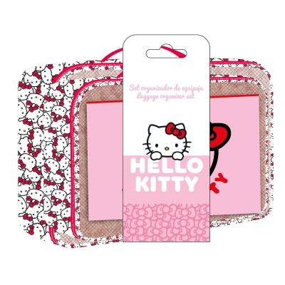 SET ORGANIZADOR VIAJE NECESER + GUARDARROPA HELLO KITTY | CERDA DISEÑO Imagen principal del producto