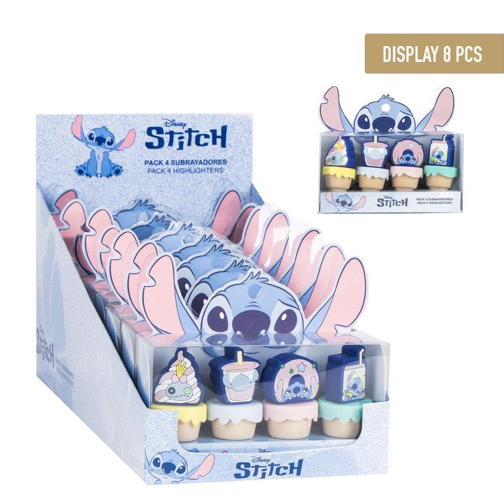 Expositor 8 Set Subrayadores Stitch Helados CERDA Regalo Imagen principal del producto