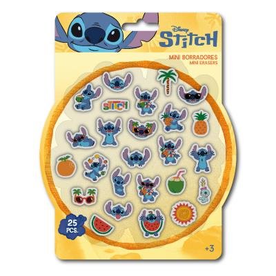 BLISTER 25 UDS MINI GOMAS DE BORRAR STITCH | 1 UNIDADES | (CERDA REGALO)