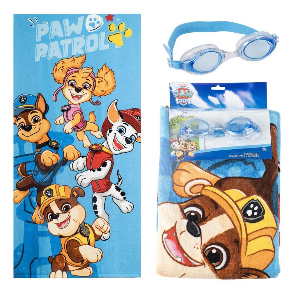 Toalla Set Gafas Natación Paw Patrol Cerda Regalo