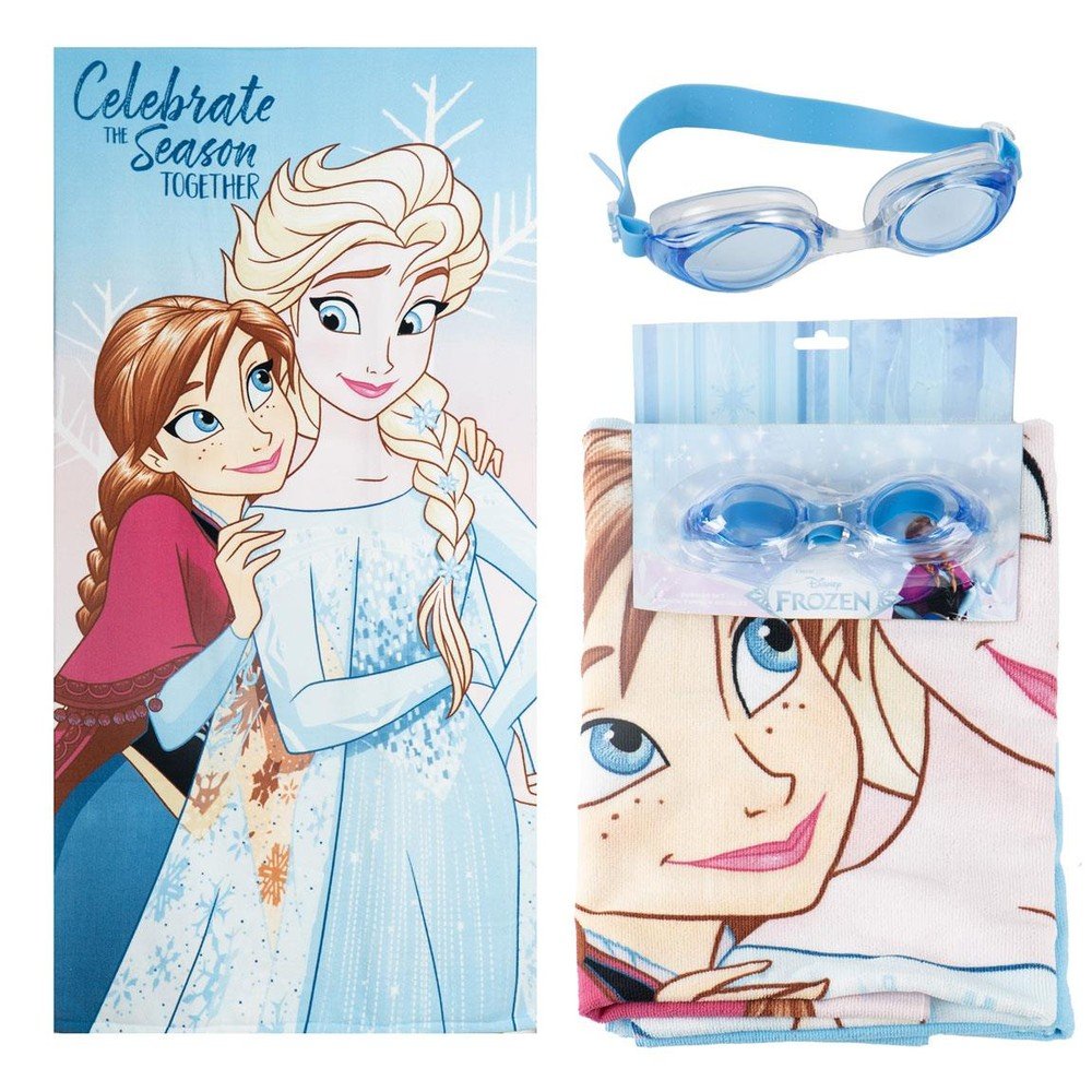 Toalla Set Gafas Natación Frozen CERDA Regalo
