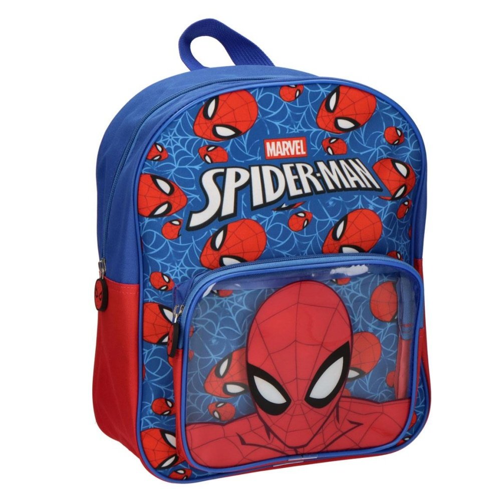 Mochila infantil Spiderman con bolsillo transparente CERDA Diseño Imagen principal del producto