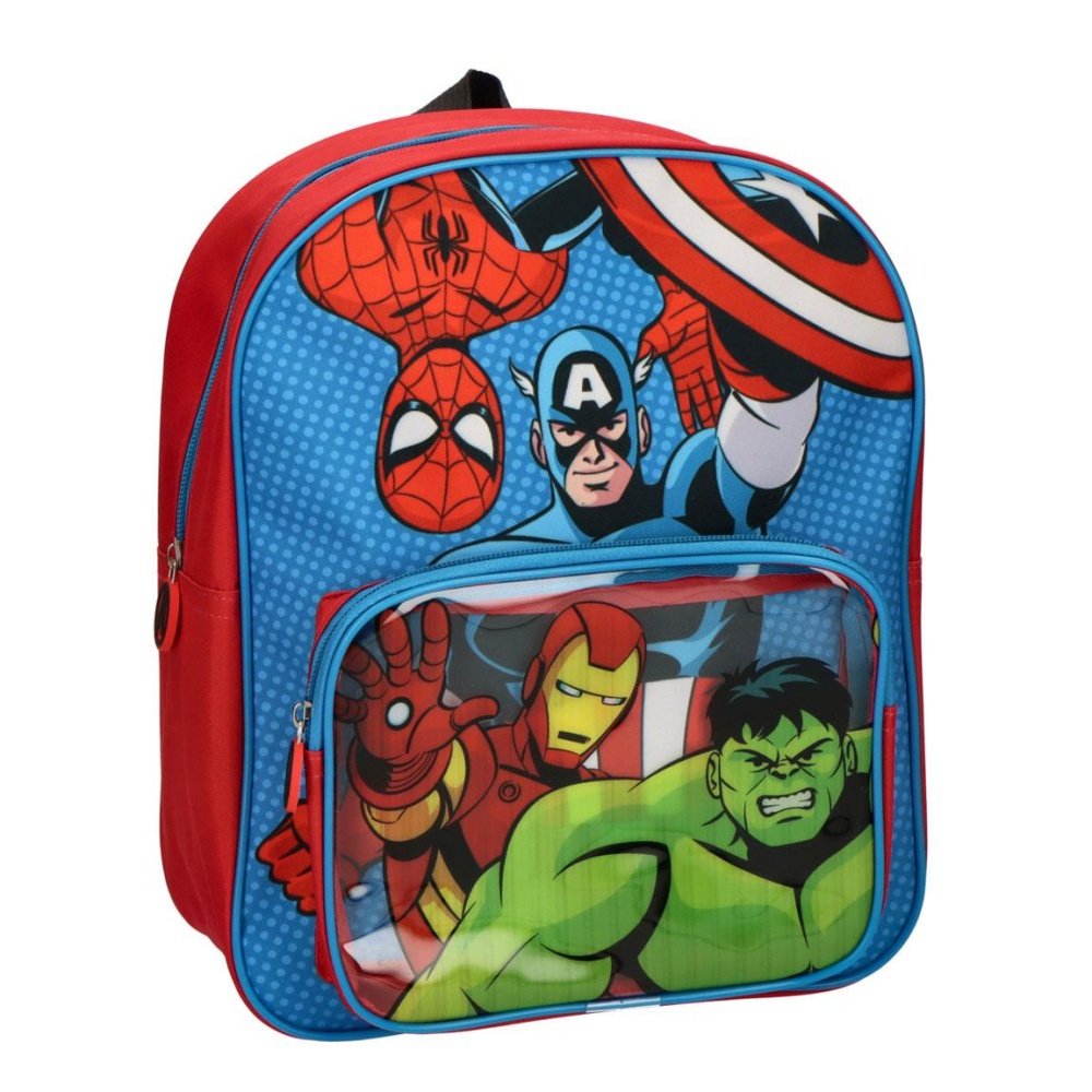Mochila Infantil Avengers Bolsillo Frontal Transparente CERDA Diseño Imagen principal del producto