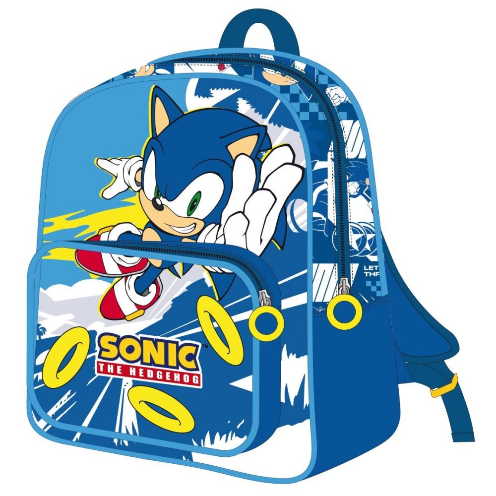 Mochila infantil Sonic Bolsillo delantero transparente CERDA Diseño Imagen principal del producto