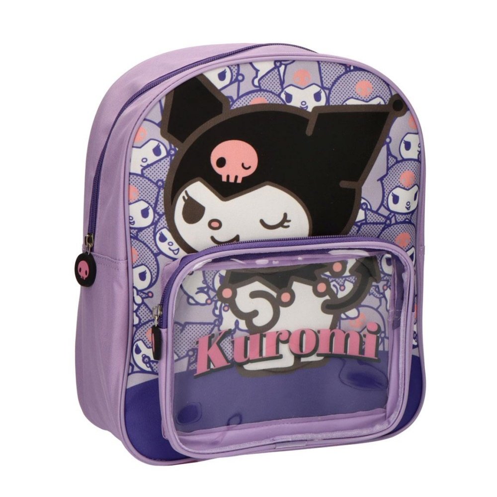 Mochila infantil Hello Kitty Kuromi con bolsillo transparente CERDA Diseño Imagen principal del producto