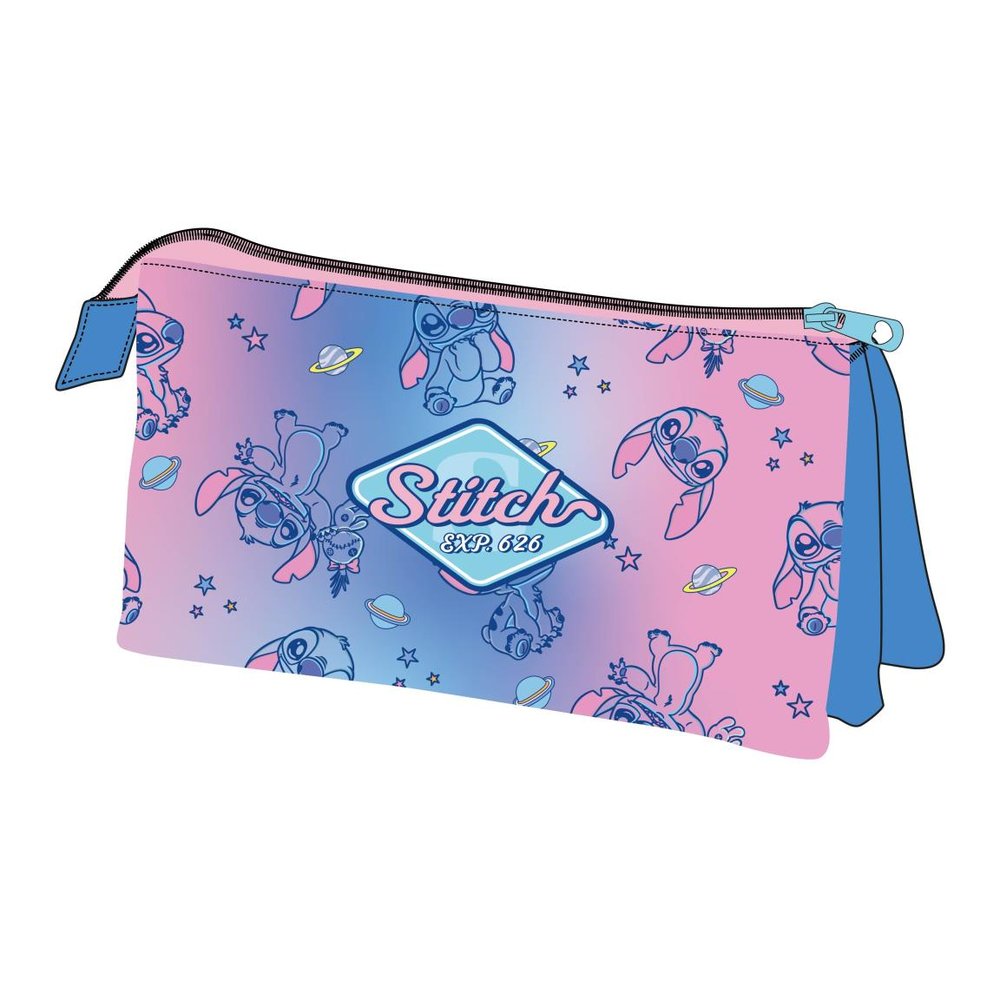 Estuche portatodo triple stitch ojitos pastel Cerda