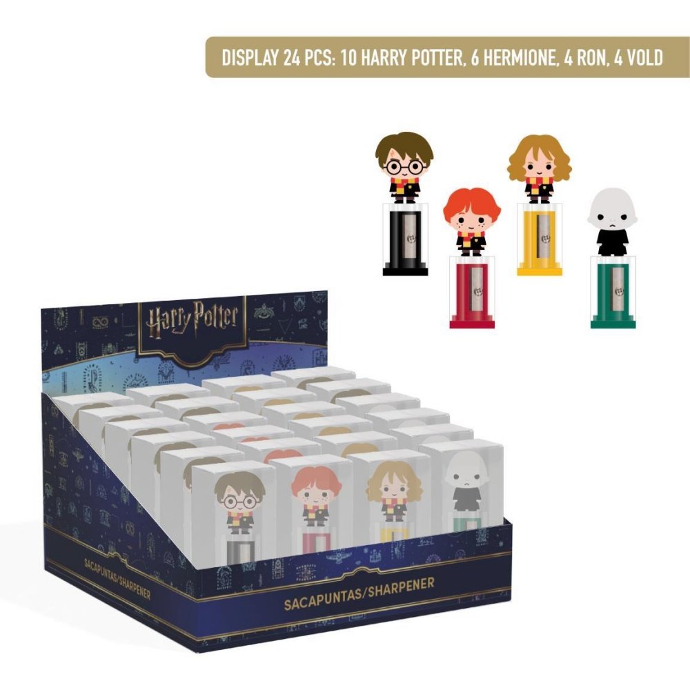 Sacapuntas con depósito Harry Potter, pack 24 unidades
