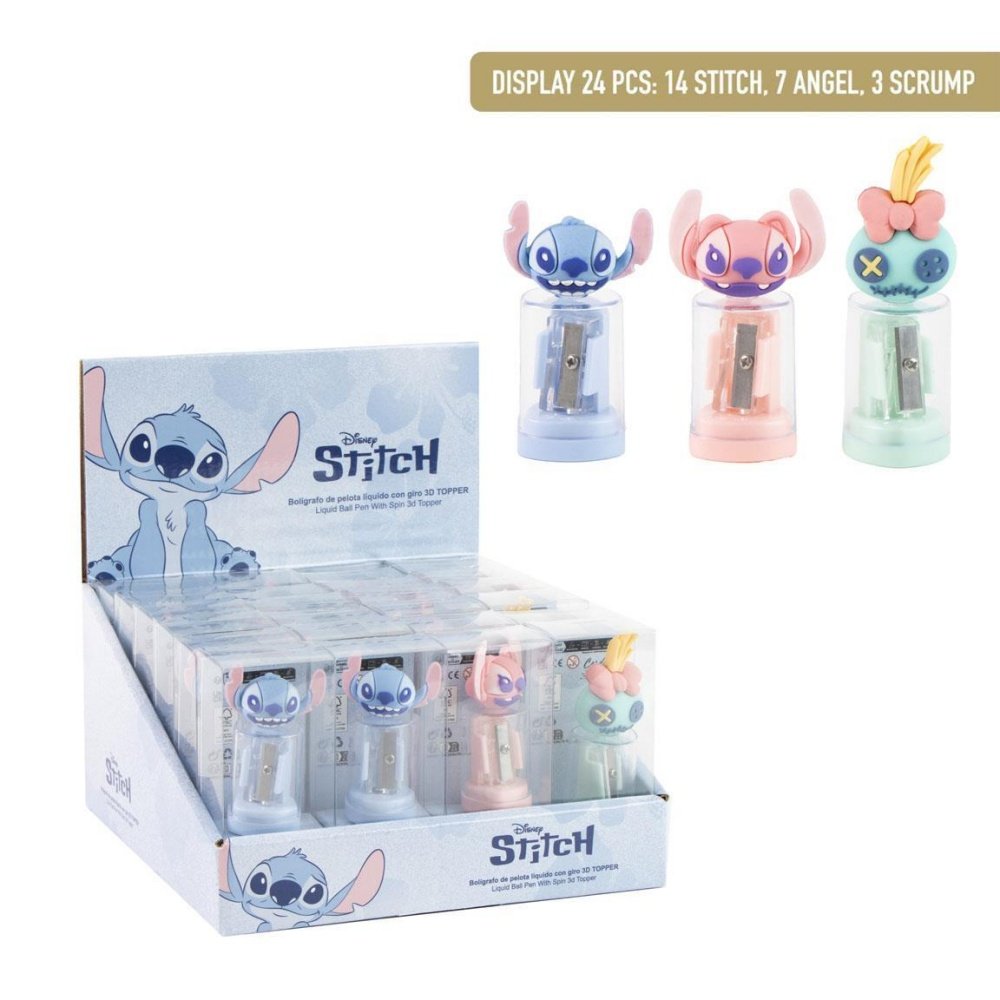 Expositor 24 sacapuntas con depósito Stitch - Cerda