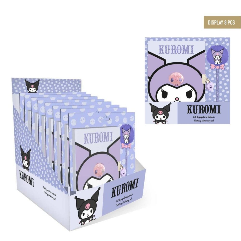 Set Diario con Candado y Bolígrafo Peluche Kuromi Cerda Regalo