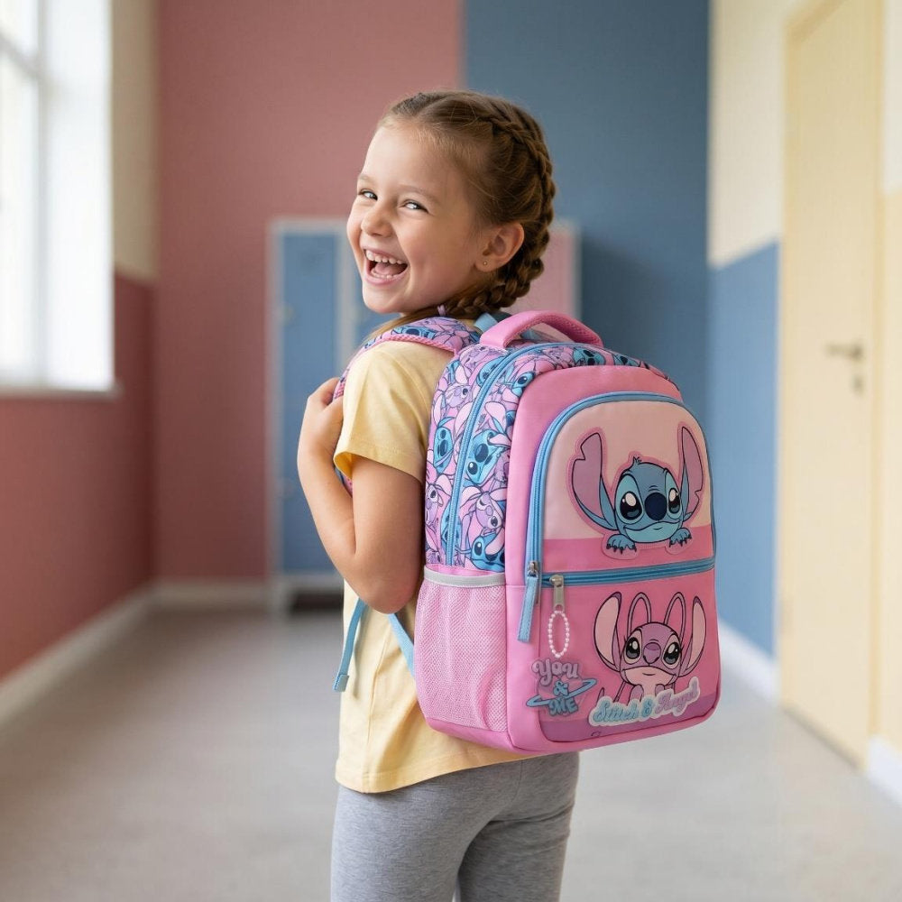 Mochila escolar Stitch Angel You&Me rosa Cerda