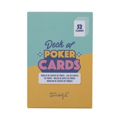 JUEGO BARAJA DE CARTAS - DECK OF POKER CARDS | MR WONDERFUL | 1 UNIDAD | 8445641038388
