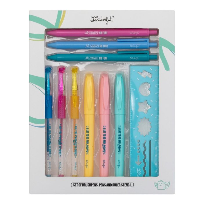 Set Rotuladores Bolis y Plantillas para Diseñar de Maravill. MR Wonderfull