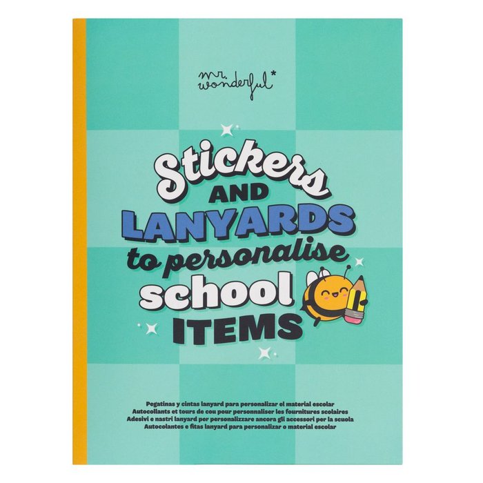 PEGATINAS Y CINTAS LANYARD PERSONALIZA EL MATERIAL ESCOLAR | MR WONDERFUL | 1 UNIDAD | 8445641046444 Imagen principal del producto
