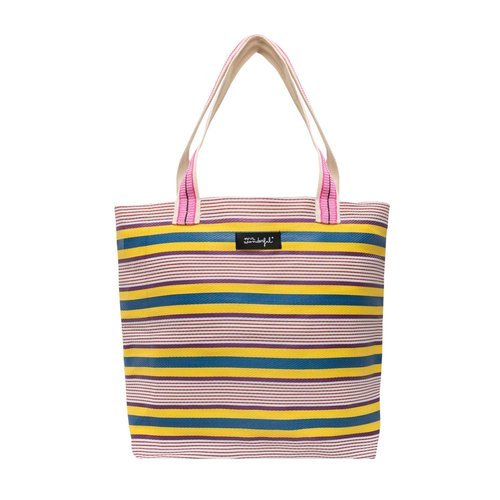 BOLSO PLAYA MR WONDERFUL RAYAS - AMARILLO, VERDE Y MORADO | MR WONDERFUL Imagen principal del producto