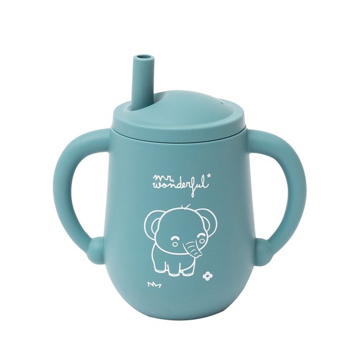 VASO ANTIDERRAME PARA BEBES - ELEFANTE AZUL | MR WONDERFUL | 1 UNIDAD | 8445641052162 Imagen principal del producto
