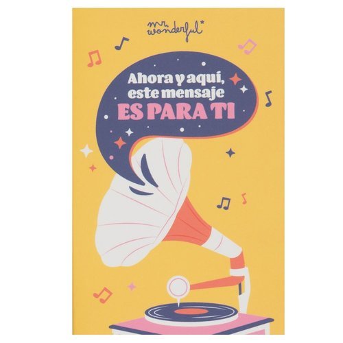 POSTAL CON GRABADOR DE MENSAJE AUDIO ESTE MENSAJE ES PARA T | MR WONDERFUL | 1 UNIDAD | 8445641054463 Imagen principal del producto