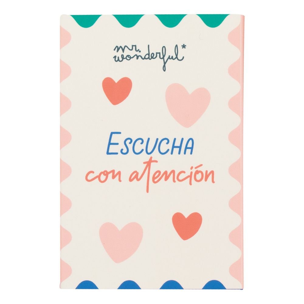 POSTAL GRABADOR MENSAJE AUDIO ESCUCHA ATENCION DICE CORAZON | MR WONDERFUL | 1 UNIDAD | 8445641055040