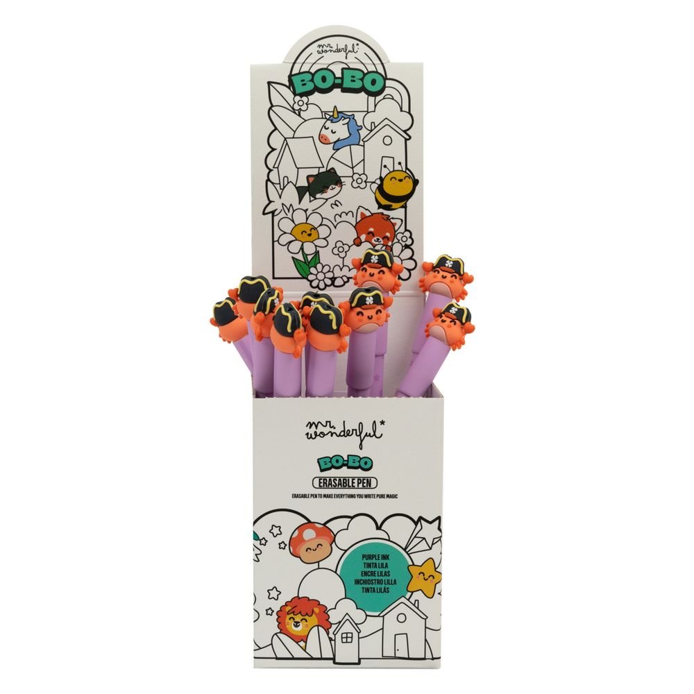 Bolígrafo borrable Bo-Bo Pirata Mr. Wonderful, pack 12 uds.