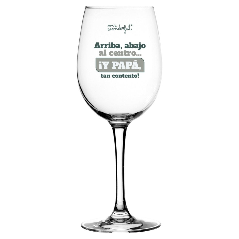 COPA VINO - ARRIBA, ABAJO, AL CENTRO? IY PAPA, TAN CONTENTO | MR WONDERFUL | 1 UNIDAD | 8445641058737 Imagen principal del producto