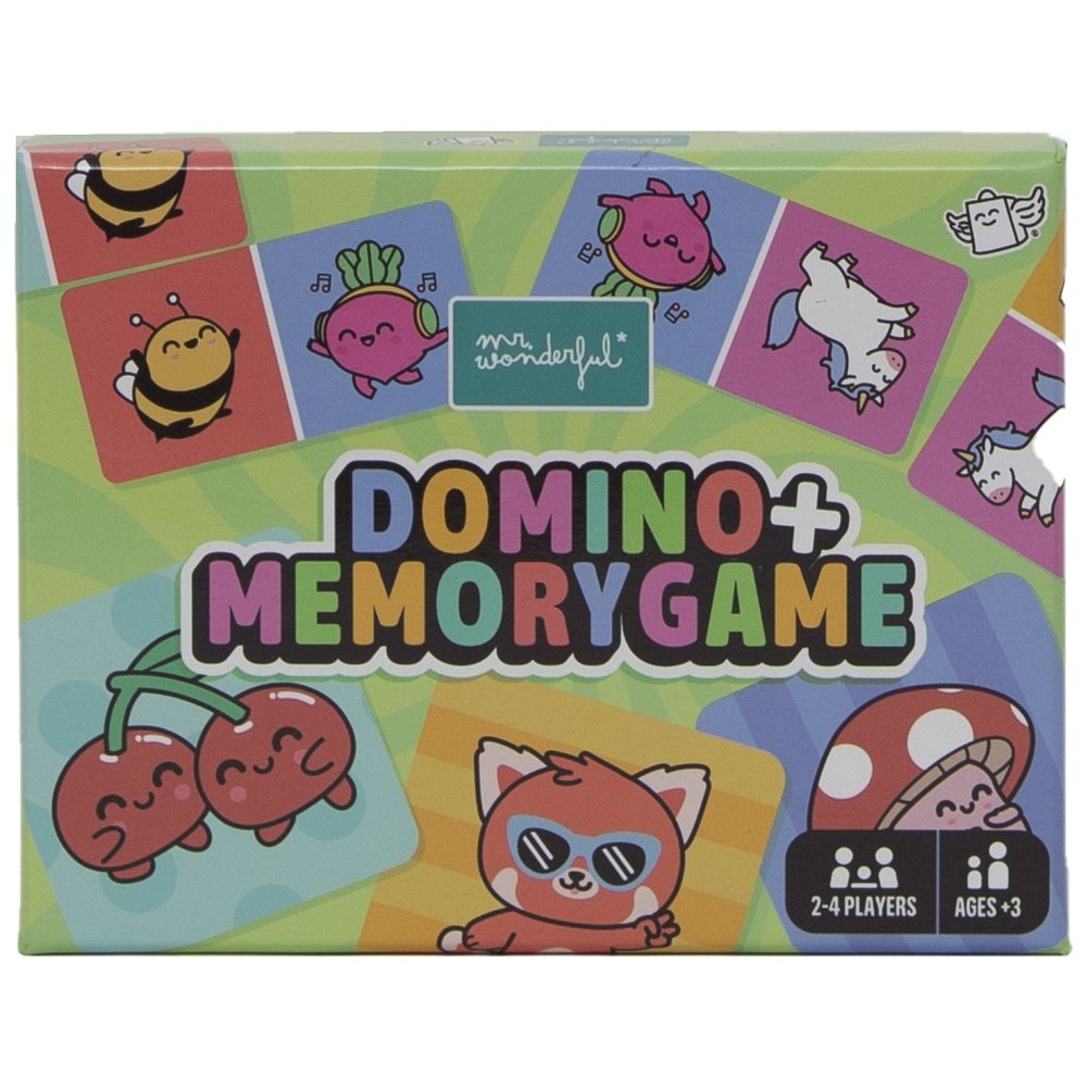 JUEGO DE DOMINO + JUEGO DE MEMORIA | MR WONDERFUL | 1 UNIDAD | 8445641064011 Imagen principal del producto