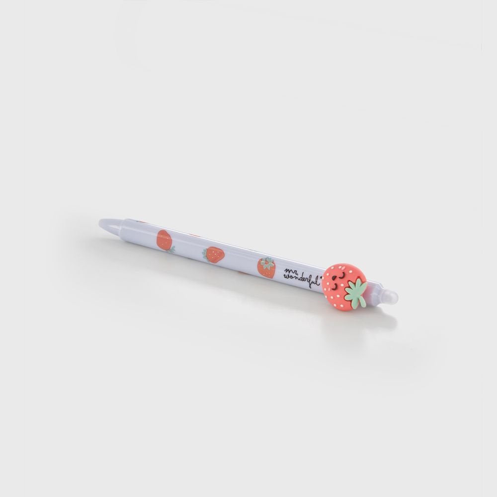 Bolígrafo borrable Mr Wonderful Fresa - Pack 12 unidades