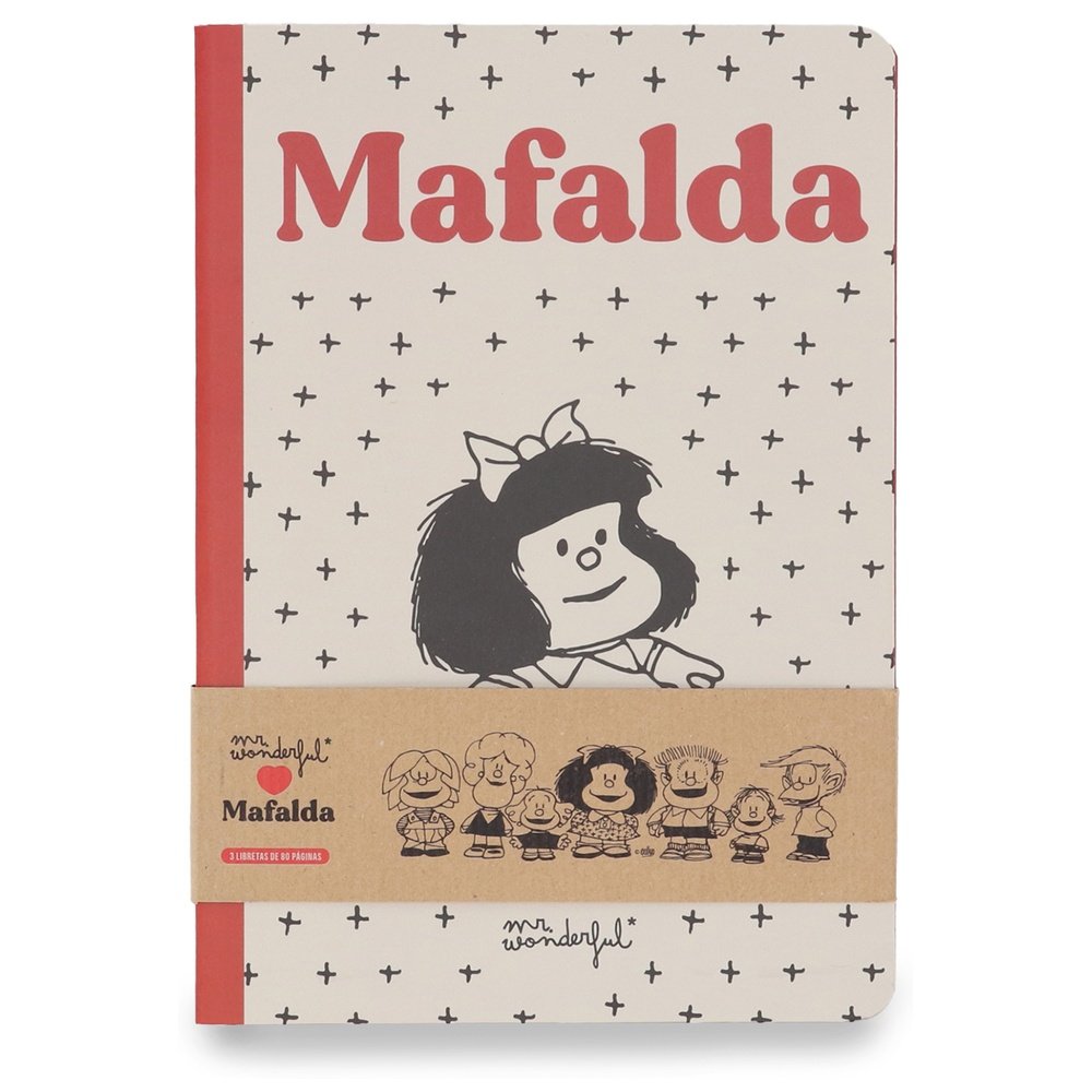 Set de 3 libretas A5 Mafalda MR Wonderful