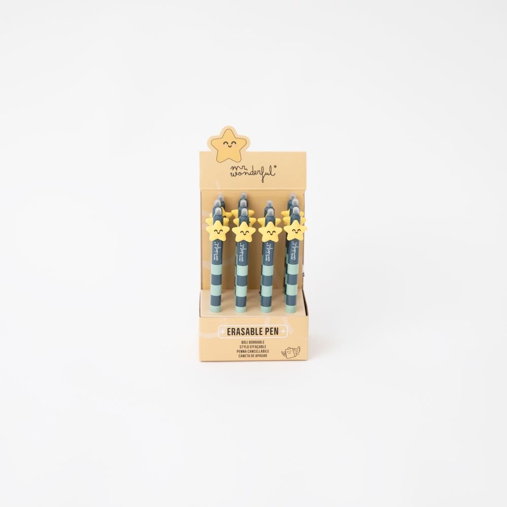 Bolígrafo borrable Estrella Mr Wonderful, pack 12 unidades