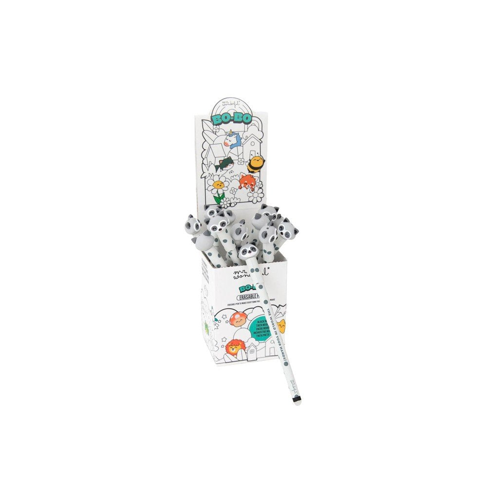 Bolígrafo borrable Bo-Bo Mapache Mr Wonderful, pack 12 ud