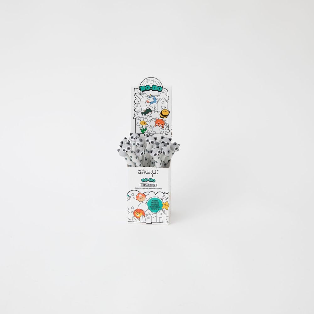 Bolígrafo borrable Bo-Bo Mapache Mr Wonderful, pack 12 ud