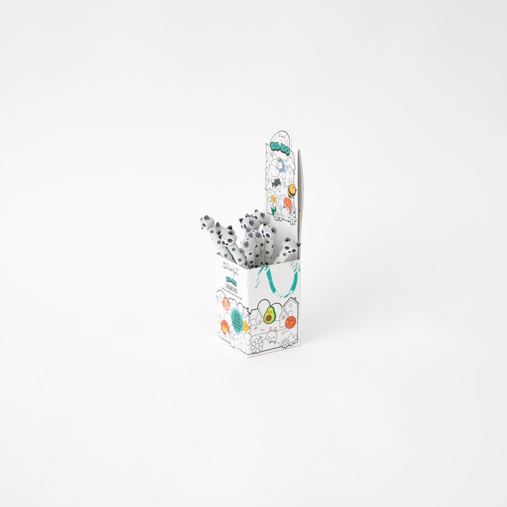 Bolígrafo borrable Bo-Bo Mapache Mr Wonderful, pack 12 ud